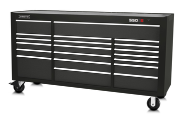 Proto® 550S 78" Workstation - 20 Drawer, Dual Black - Sun Tool & Supply