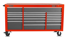 Proto® 550S 78" Workstation - 20 Drawer, Safety Red and Gray - Sun Tool & Supply