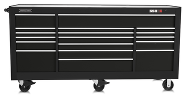 Proto® 550S 88" Workstation - 20 Drawer, Gloss Black - Sun Tool & Supply