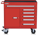 Proto® 560S 45" Workstation- 6 Drawer & 1 Shelf- Gloss Red - Sun Tool & Supply