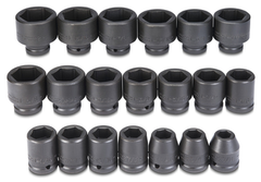 Proto® 3/4" Drive 20 Piece Impact Socket Set - 6 Point - Sun Tool & Supply