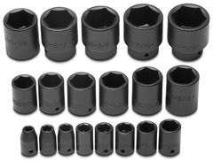 Proto® 1/2" Drive 19 Piece Impact Socket Set - 6 Point - Sun Tool & Supply