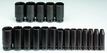 Proto® 1/2" Drive 19 Piece Deep Impact Socket Set - 6 Point - Sun Tool & Supply