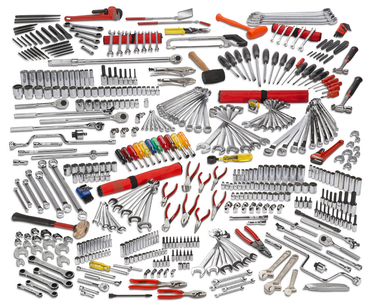 Proto® 497 Piece Master Technician Maintenance Tool Set With Roller Cabinet J453441-8RD and Top Chest J453427-6RD - Sun Tool & Supply