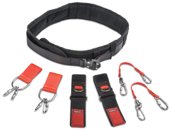 Proto® Tethering Large Comfort Belt Set with (2) Belt Adapter (JBELTAD2) and D-Ring Wrist Strap System (2) JWS-DR and (2) JLANWR6LB - Sun Tool & Supply