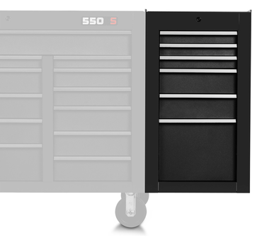 Proto® 550S Side Cabinet - 6 Drawer, Dual Black - Sun Tool & Supply