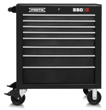 Proto® 550S 34" Roller Cabinet - 8 Drawer, Dual Black - Sun Tool & Supply