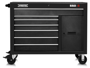 Proto® 550S 50" Workstation - 7 Drawer & 1 Shelf, Gloss Yellow - Sun Tool & Supply