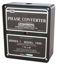 Series 1 Phase Converter - #1300B; 1 to 3HP - Sun Tool & Supply