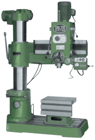 Radial Drill Press - #TPR720A - 29-1/2'' Swing; 2HP, 3PH, 220V Motor - Sun Tool & Supply