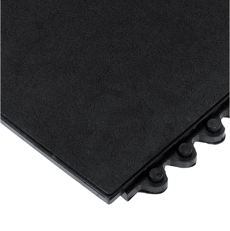 24 / Seven Floor Mat - 3' x 3' x 5/8" Thick (Black Solid All Purpose) - Sun Tool & Supply