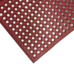 3' x 5' x 1/2" Thick Drainage MatÂ - Red - Sun Tool & Supply