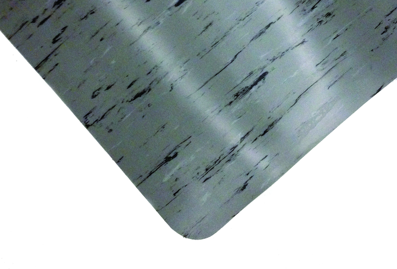 3' x 60' x 1/2" Thick Marble Pattern Mat - Gray/Black/White - Sun Tool & Supply