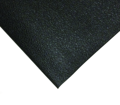 4' x 60' x 3/8" Thick Soft Comfort Mat - Black Pebble Emboss - Sun Tool & Supply