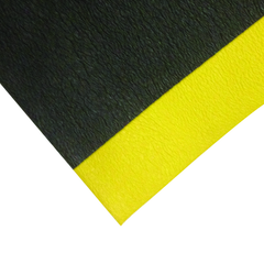 3' x 60' x 3/8" Safety Soft Comfot Mat - Yellow/Black - Sun Tool & Supply