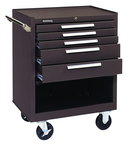 5-Drawer Roller Cabinet w/ball bearing Dwr slides - 35'' x 18'' x 27'' Brown - Sun Tool & Supply