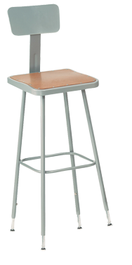 19 - 27" Adjustable Stool With Backrest - Sun Tool & Supply