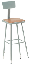 19 - 27" Adjustable Stool With Backrest - Sun Tool & Supply