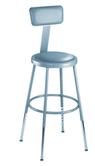 25" - 33" Adjustable Padded Stool With Padded Backrest - Sun Tool & Supply