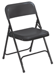 Plastic Folding Chair - Plastic Seat/Back Steel Frame - Black - Sun Tool & Supply