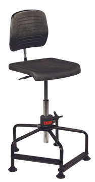 17" - 35" - Industrial Pneumatic Chair w/Back Depth / Back Height Adjustment - Sun Tool & Supply