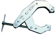 T-Handle Deep Throat Clamp - 2-1/4'' Throat Depth, 4-1/2'' Max. Opening - Sun Tool & Supply