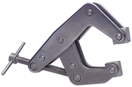 T-Handle Stainless Steel Clamp - 1-1/8'' Throat Depth, 2'' Max. Opening - Sun Tool & Supply