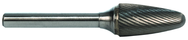 9.5mm EdgeHog Tree Shape Radius End Carbide Bur SF-3L6M-D Standard Alt Diamond (Double) 152mm Shk Lgth - Sun Tool & Supply