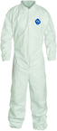 Tyvek® White Collared Zip Up Coveralls w/ Elastic Wrist & Ankles - Medium (case of 25) - Sun Tool & Supply