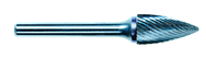 3/16 EdgeHog Tree Shape Pointed End Miniature Carbide Bur SG-53 Std Alt. Diamond(Double) - Sun Tool & Supply