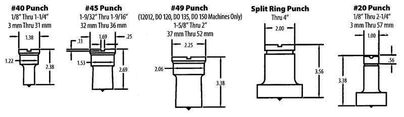 020018 No. 40 9/16 x 3/4 Oval Punch - Sun Tool & Supply