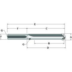 27030S-150L Straight T-A® Spade Blade Holder - Straight Flute- Series 3 - Sun Tool & Supply