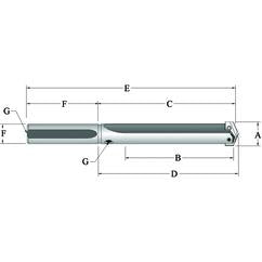 27040S-150L Straight T-A® Spade Blade Holder - Straight Flute- Series 4 - Sun Tool & Supply