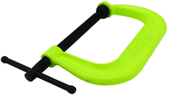 Drop Forged Hi Vis C-Clamp, 2" - 12-1/4" Jaw Opening, 6-5/16" Throat Depth - Sun Tool & Supply