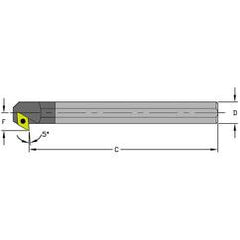 A08M SDXCR2 Steel Boring Bar w/Coolant - Sun Tool & Supply