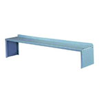 Shelf Riser for Work Bench 48"W x 10-1/2"H made of 14 GA w/Rear Flange as Stop - Sun Tool & Supply